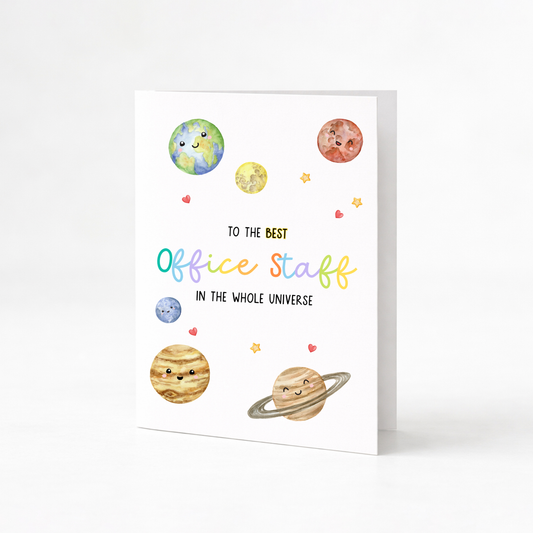 The Best Office Staff In the Universe Card
