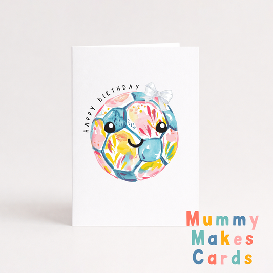 Happy Birthday - Floral Football (Design 3)
