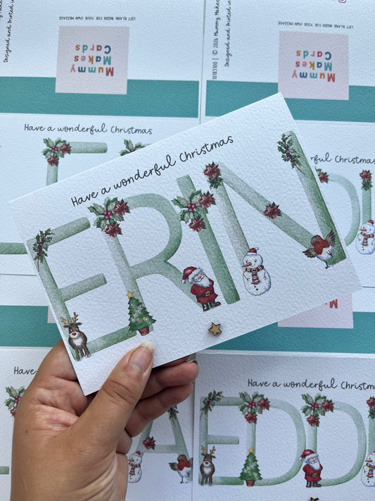 Christmas Characters Personalised Card