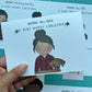 Personalised Family Christmas PJs card - Dark Check Design