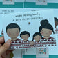 Personalised Family Christmas PJs card - White and Red Reindeer Design